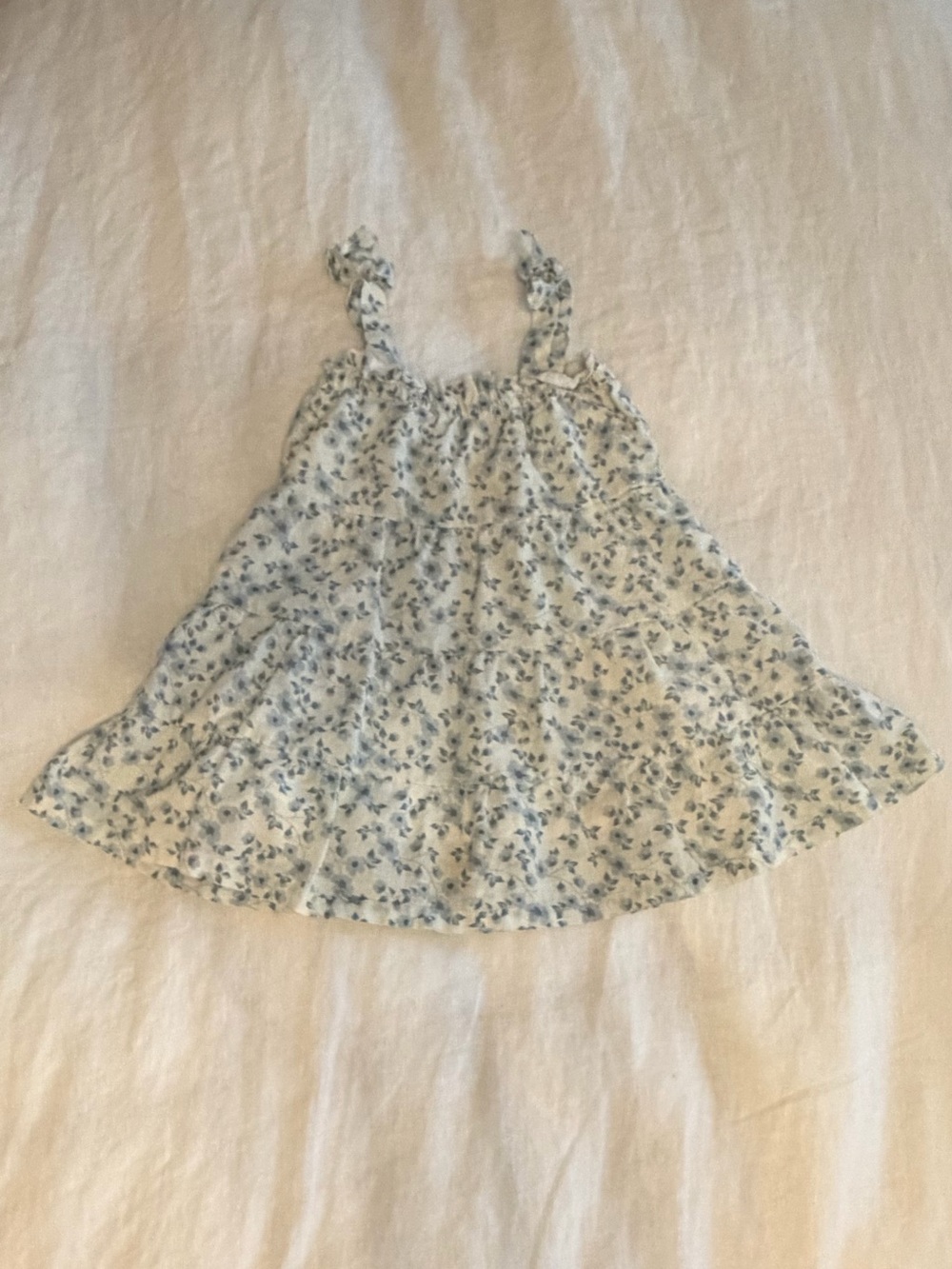 Makemake Organics Blue Vines Dress 18-24 months